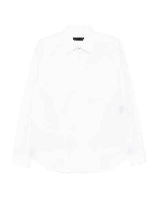Undercover White Concealed Button Fastening Shirt for men