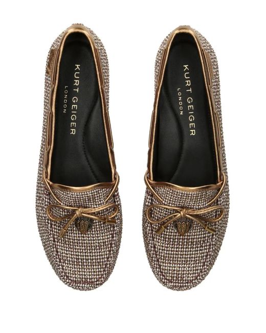 Kurt Geiger Brown Eagle Leather Moccasins