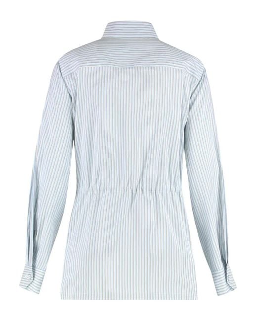 Fendi Blue Belted Cotton Jacket