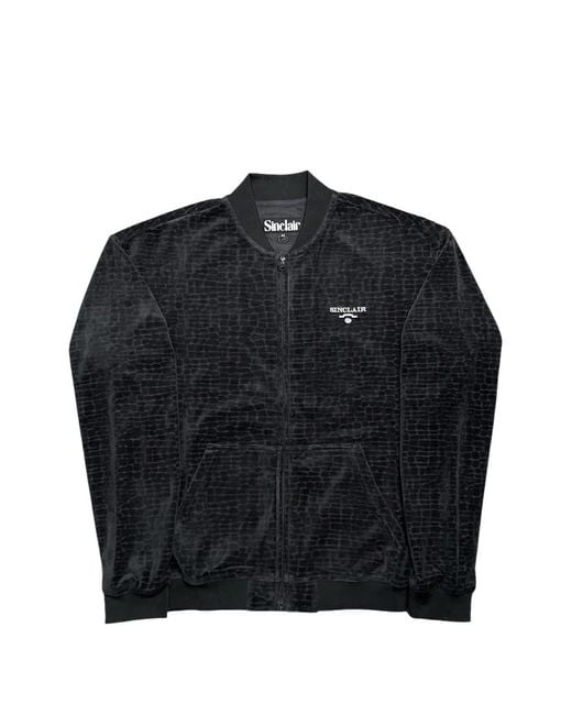 Sinclair Black Veste Bomber À Effet Peau De Crocodile for men