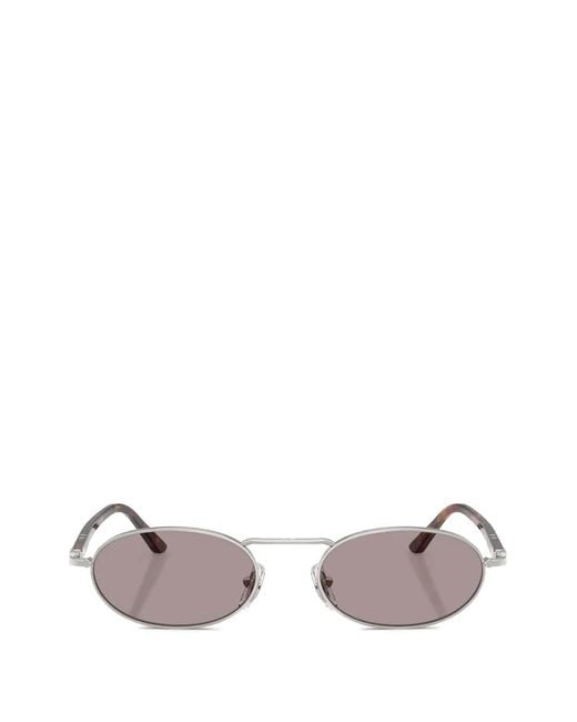 Persol Metallic Oval-Frame Sunglasses