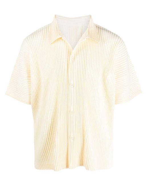 Homme Plissé Issey Miyake Mc July Pleated Short-sleeve Shirt in