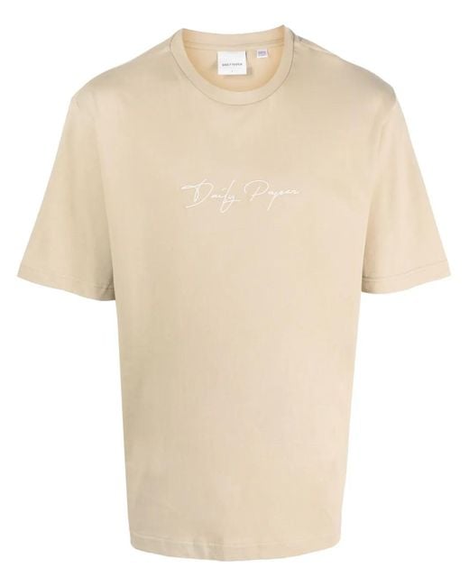 Daily Paper Natural Embroidered Logo T-Shirt for men