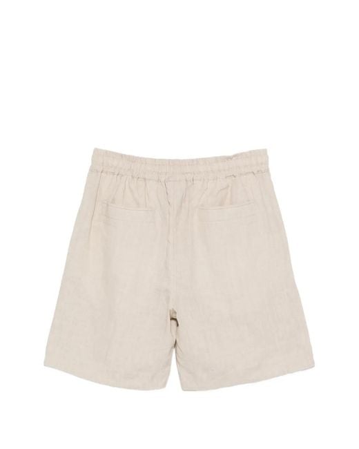 Eleventy Natural Drawstring Deck Shorts for men