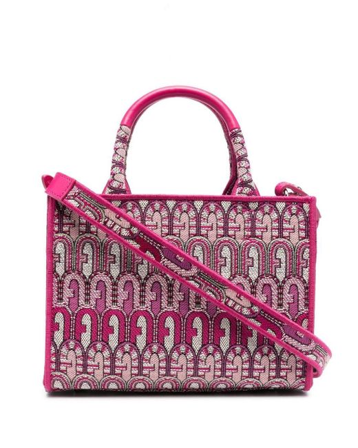 Furla Opportunity Jacquard Tote Bag in Pink Lyst