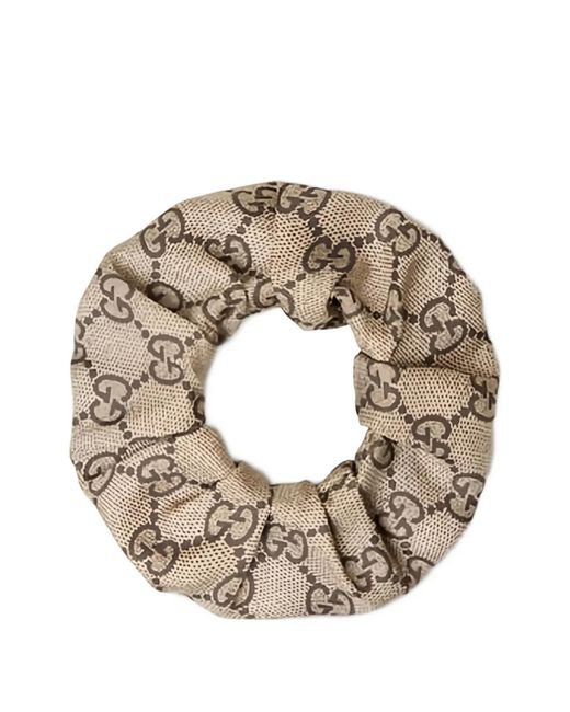 Gucci Metallic Gg Silk Scrunchie