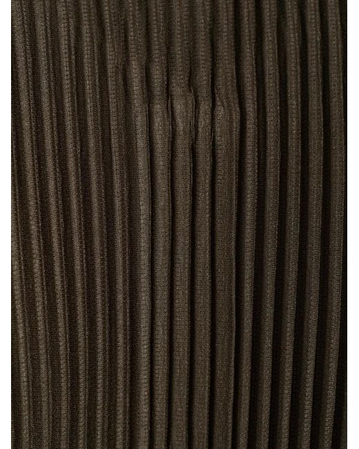Homme Plissé Issey Miyake Brown Sleeveless Pleated Polo Shirt for men