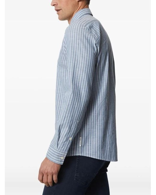 Marc O' Polo Blue Striped Button-Up Shirt for men