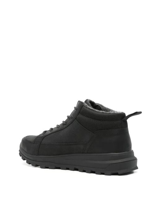 Bugatti Black Logo-Print Ankle Boots for men