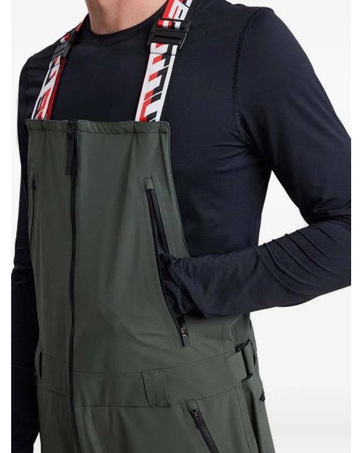 Aztech Mountain Green Hayden 3L Shell Adjustable-Strap Bib Ski Trousers for men