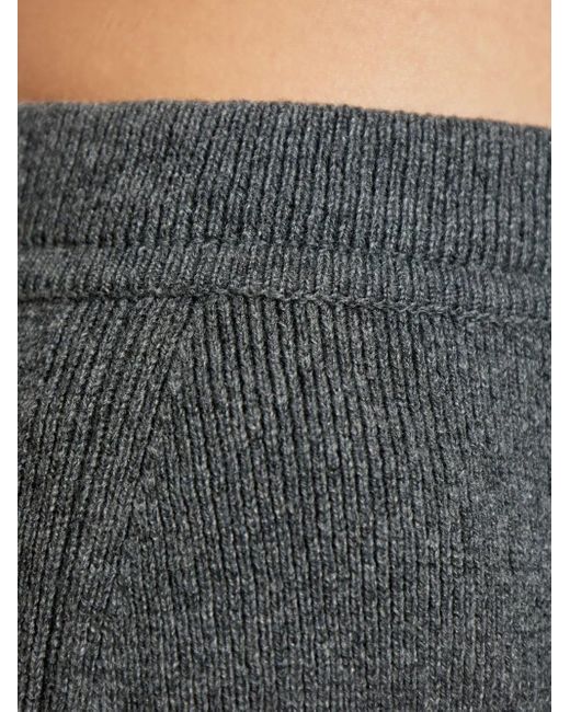 Tom Ford Gray Cashmere And Cotton Midi Skirt