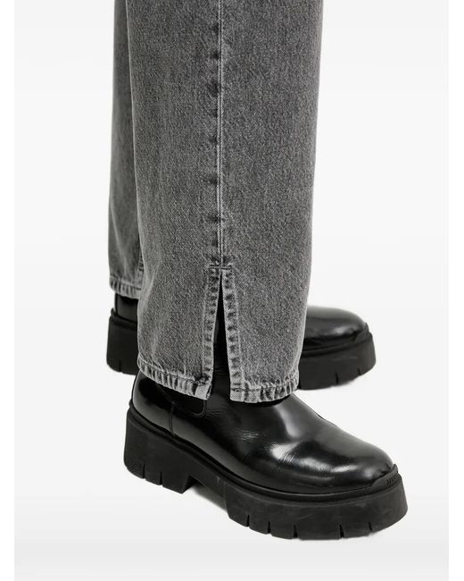 Karl Lagerfeld Gray Split-Hem Jeans