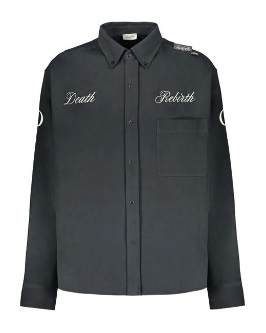 Isabella 1985 Black Stretch-Cotton Shirt for men