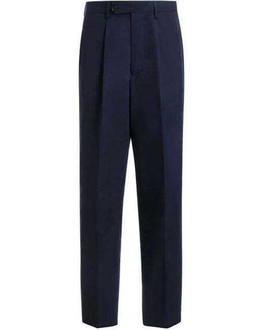 Bally Blue Pleated Trousers for men