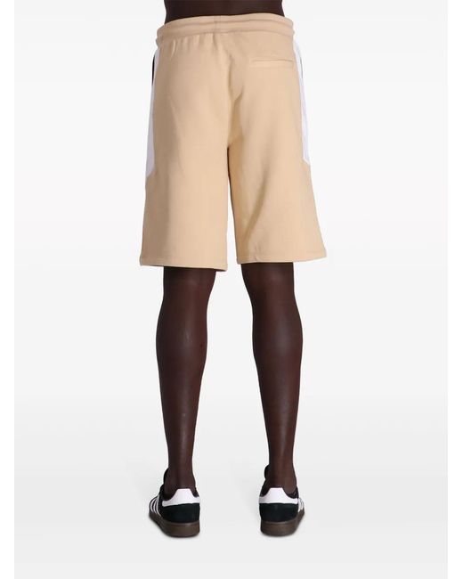 Karl Lagerfeld Natural Logo-Patch Drawstring Shorts for men