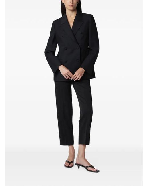 Rohe Black Double-Breasted Blazer