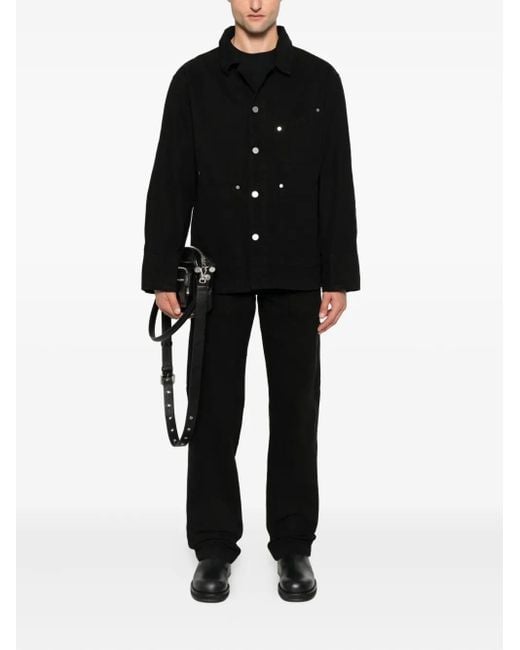 Etudes Studio Black Twill Button-Fastening Jacket