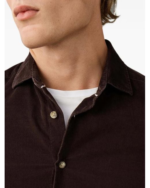 Hackett Purple Tailored-Fit Long-Sleeve Shirt for men
