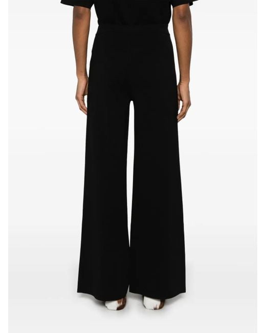 P.A.R.O.S.H. Black Wide-Leg Trousers