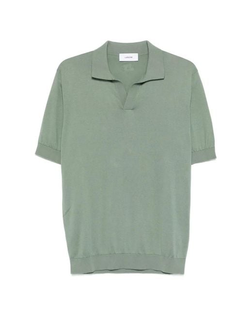 Lardini Green Collared Polo Shirt for men