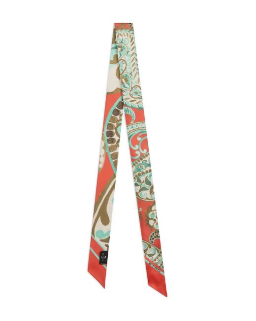 Etro ペイズリー シルクスカーフ White