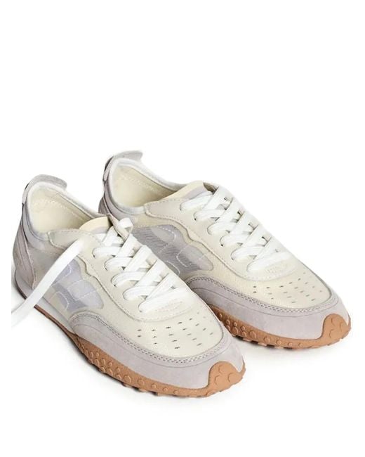 HOFF White Mockingbird Suede-Leather Mesh Sneakers