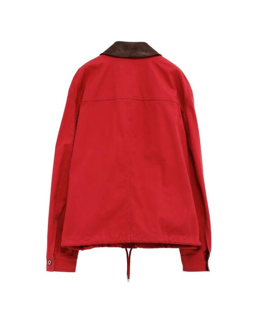Loewe Red Anagram-Patch Jacket for men
