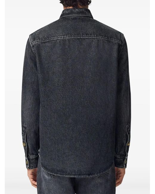 Versace Denim Shirtjack in het Blue voor heren