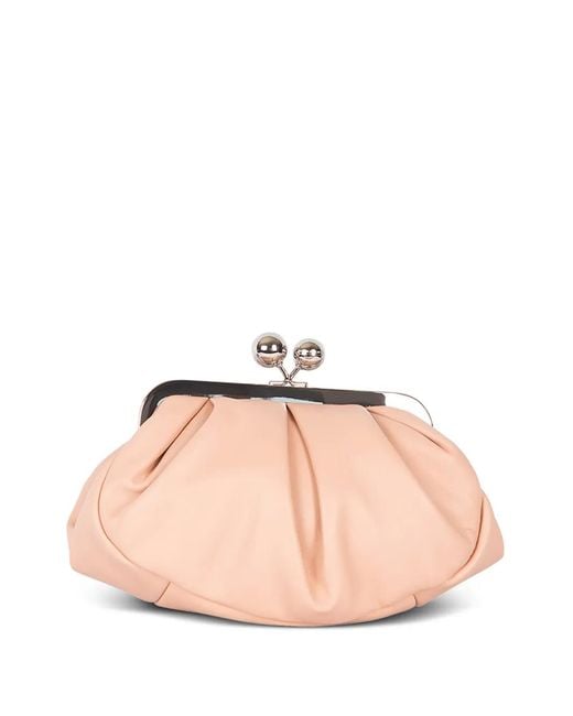 Weekend by Maxmara Natural Small Pasticcino Boule Chain Leather Shoulder Bag