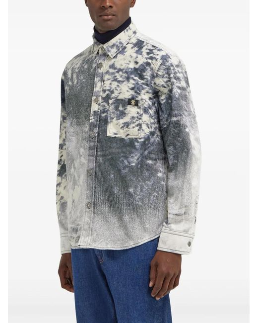 Roberto Cavalli Gray Appaloosa-Print Shirt for men