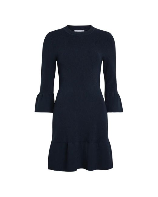 Veronica Beard Blue Portia Ruffled Mini Dress