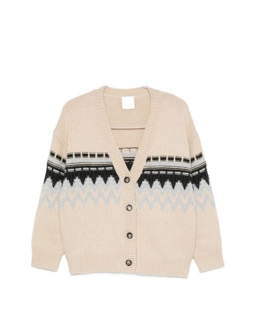 Allude Natural V-Neck Cashmere Cardigan