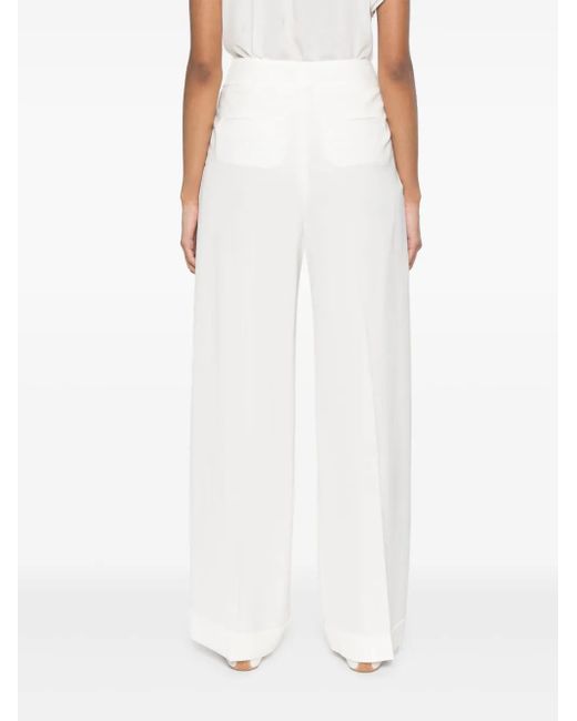 Peserico White Hose mit Bundfalten