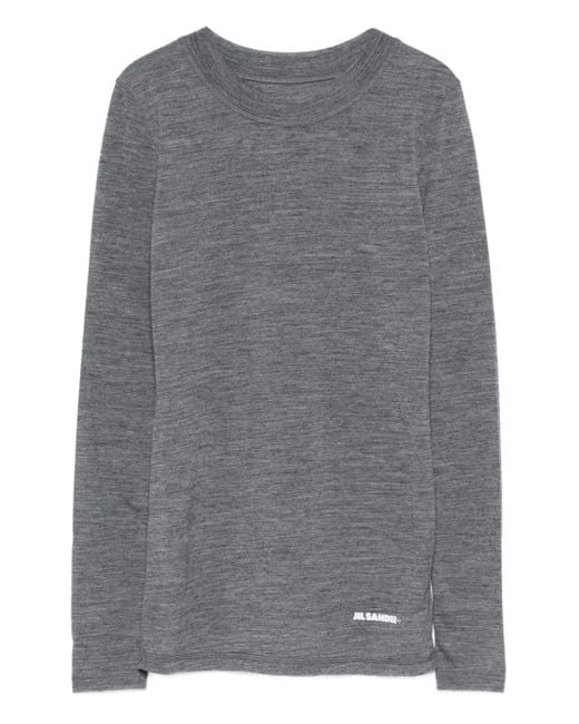 Jil Sander ロングスリーブ トップ Gray