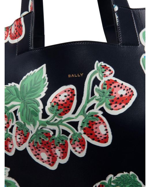 Bally Black Easy Strawberry-print Tote Bag for men