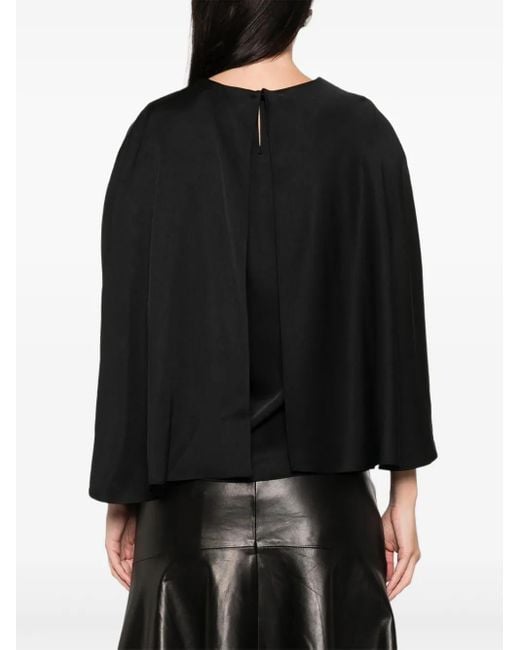 Jonathan Simkhai Black Cape-Detail Top