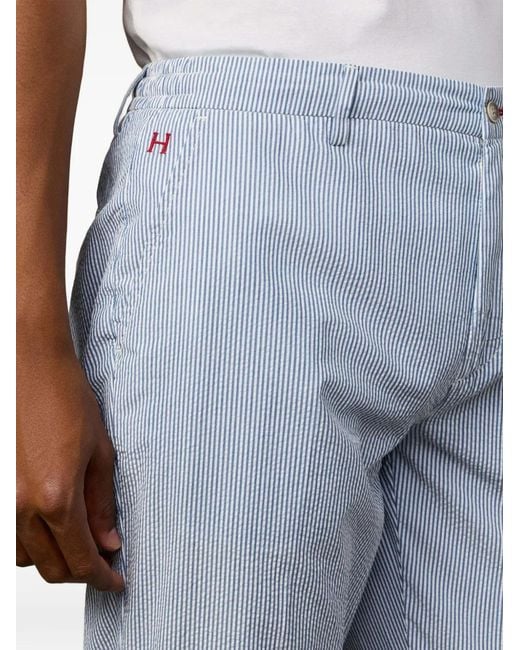 Hackett Blue Stripe-Pattern Trousers for men