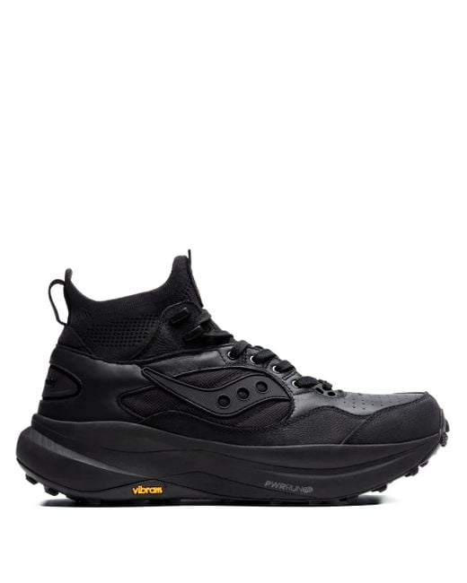 Saucony Black Trekker S High-Top Logo Sneakers