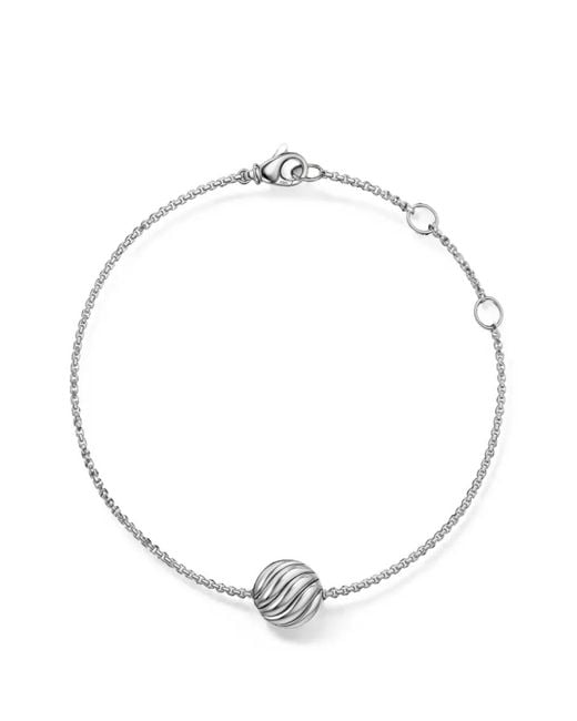 David Yurman White Sculpted Cable Chain Bracelet