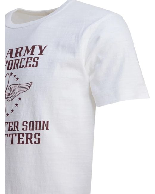 Buzz Rickson's White Graphic-Print T-Shirt for men