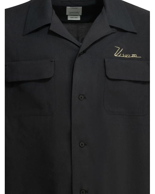 Visvim Black Logo-Print Short-Sleeve Shirt for men