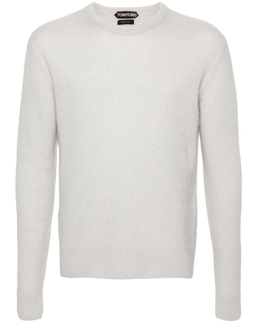 Tom Ford White Ribbed-Trim Sweater for men