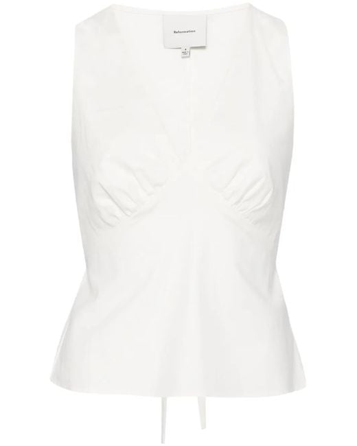 Reformation White Meg Top