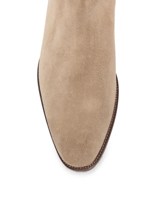 Saint Laurent Natural Suede Chelsea Boots for men