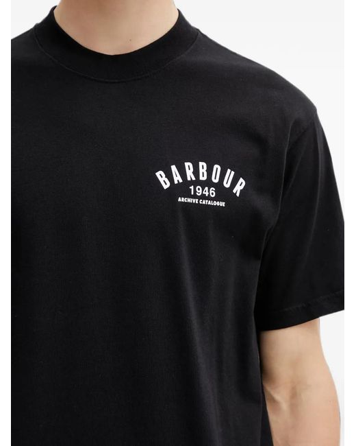 Barbour Black 1946 Graphic-Print Oversize-Fit T-Shirt for men
