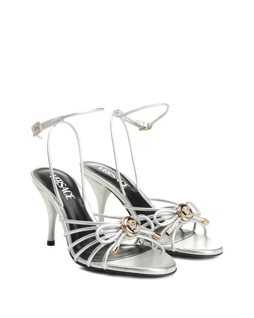 Versace White Leather Sandal