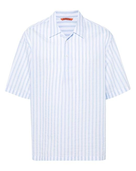 Barena White Quarter-button Cotton-blend Shirt for men