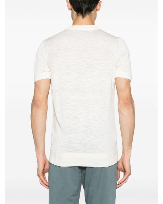Boss White Crew-neck Silk T-shirt for men