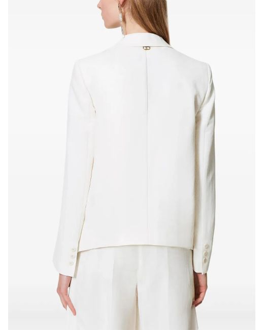 Twinset White Open-Front Blazer
