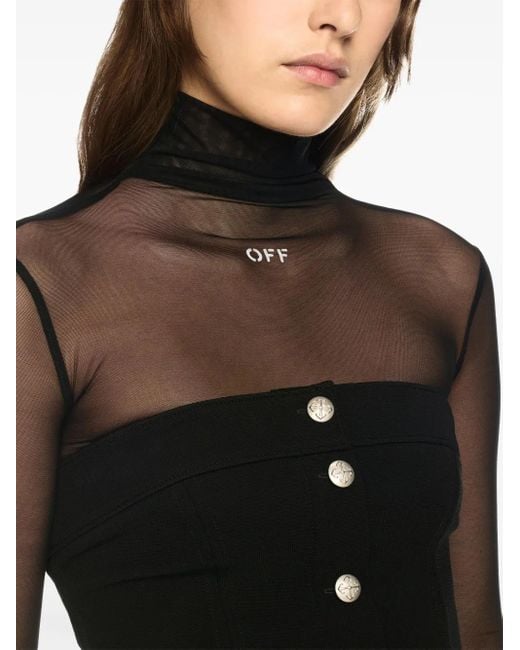 Off-White c/o Virgil Abloh Black Jersey Corset Top